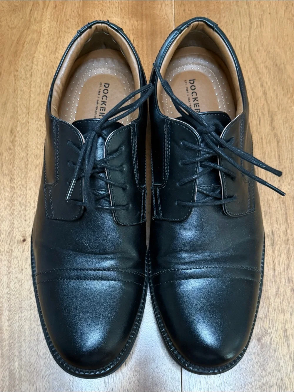 Dockers - Garfield Cap Toe Oxford Dress Shoes | All Black | Size 10M